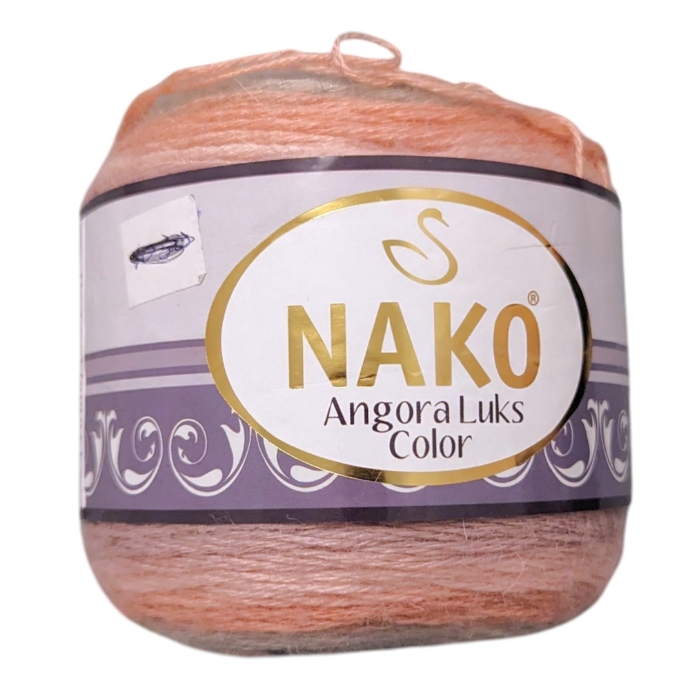 Nako ANGORA LUKS COLOR YARN Acrylic Wool Mohair Blend ONE skein